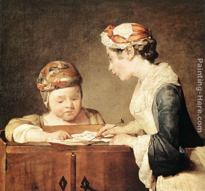 The Young Schoolmistress painting - Jean Baptiste Simeon Chardin The Young Schoolmistress art painting